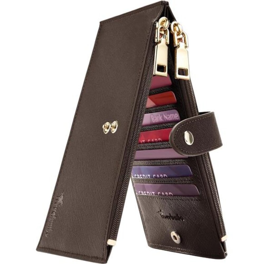 New RFID Wallet Women Large Size Bifold Multi Card Wallet Case